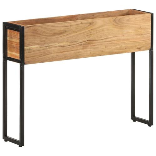 vidaXL Plantenbak 90x20x68 cm massief acaciahout, Tuin en Terras, Bloembakken en Plantenbakken, 60 tot 100 cm, Nieuw, Hout, 60 cm of meer