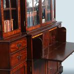 Grote breakfront boekenkast of bibliotheekkast ca 1910 met 8, Ophalen of Verzenden