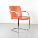 Lande vergaderstoel, oranje leder, sledeframe, Huis en Inrichting, Ophalen of Verzenden, Nieuw