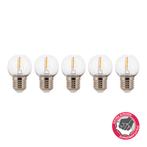 5 stuks Bailey LED Filament Safe Kogellamp E27 1W 80lm 27..., Huis en Inrichting, Nieuw, Ophalen of Verzenden