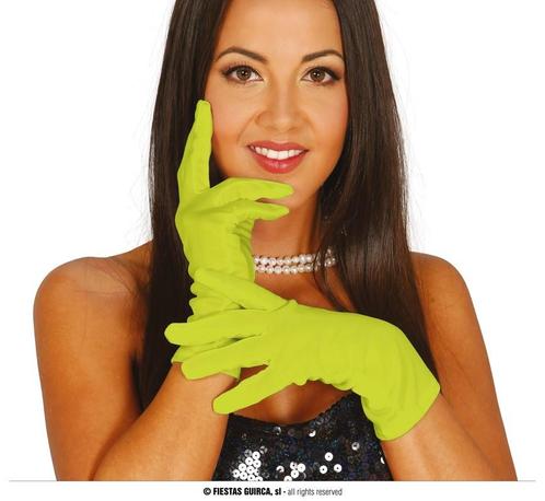 Korte Handschoenen Lime Groen, Kleding | Dames, Carnavalskleding en Feestkleding, Nieuw, Ophalen of Verzenden