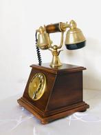 Analoge telefoon - Hout, gouden vergulde litan