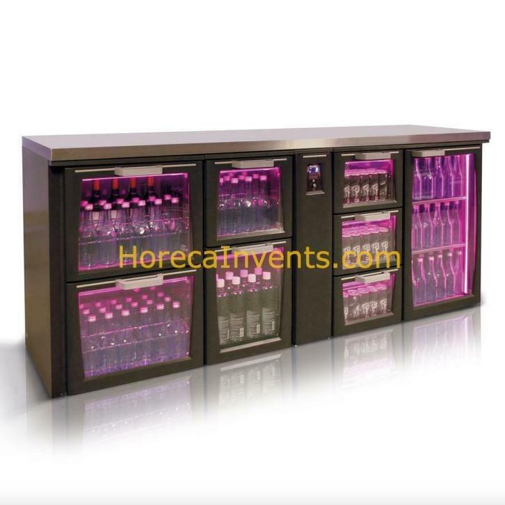 Gamko Flexbar met Glas Laden en LED Diverse configuratie's, Zakelijke goederen, Horeca | Meubilair en Inrichting, Barinrichting