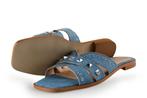 Manfield Sandalen in maat 37 Blauw, Sandalen of Muiltjes, Zo goed als nieuw, Manfield, Verzenden