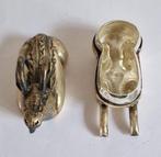Oud-Khmer Zilver Geitenvormige medicijnhouderdoos - 50 mm
