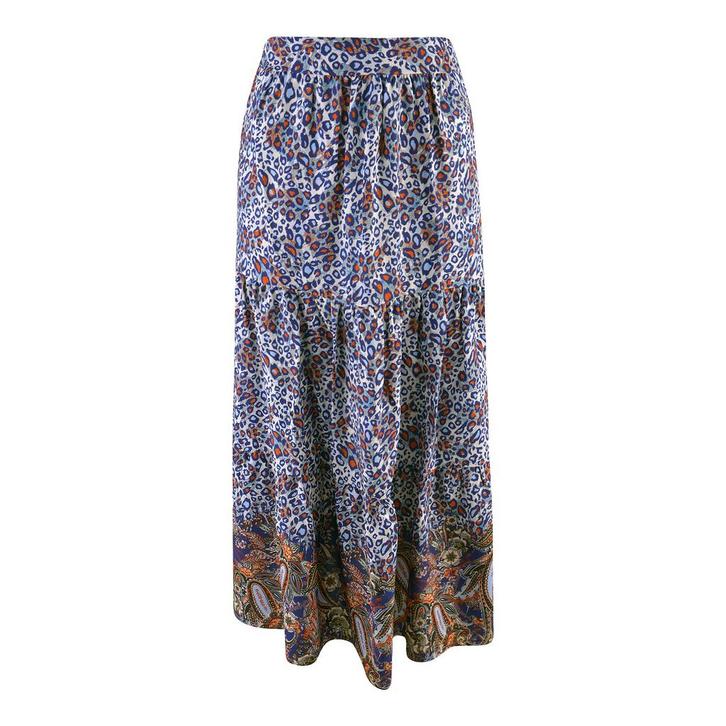 Heartkiss • maxi rok in oranje blauw • S, Kleding | Dames, Rokken, Blauw, Nieuw, Maat 36 (S), Verzenden