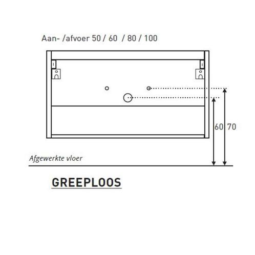 Badkamermeubel Boss & Wessing Pepper Wastafel Porselein Incl, Huis en Inrichting, Badkamer | Badkamermeubels, Ophalen of Verzenden