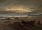 Pelaez de Ojada (1900-1967) - Marina al tramonto, Antiek en Kunst
