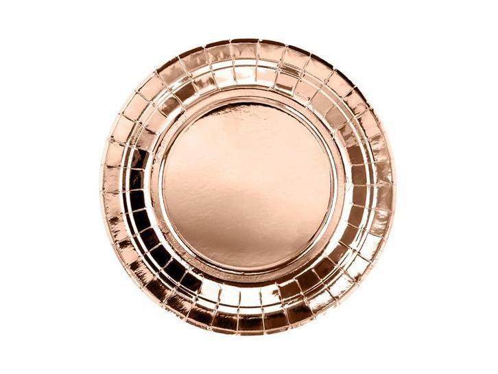 Gebaksbordjes rose goud 18cm 6 stuks, Hobby en Vrije tijd, Feestartikelen, Nieuw, Ophalen of Verzenden