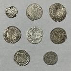 Hongarije. Lot of 8x Medieval Silver Hungarian Coins, Postzegels en Munten, Munten | Europa | Niet-Euromunten