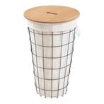 [en.casa] Wasmand Skive met waszak 59,5x38,5 cm 40 L, Huis en Inrichting, Badkamer | Badtextiel en Accessoires, Verzenden, Nieuw