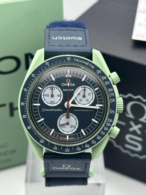 Omega x Swatch - MoonSwatch - Mission on Earth - Zonder, Sieraden, Tassen en Uiterlijk, Horloges | Heren