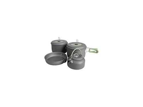 Bo-Camp Explorer - Pannenset - 4-Delig - Hard anodized, Huis en Inrichting, Woonaccessoires | Overige, Zo goed als nieuw, Verzenden