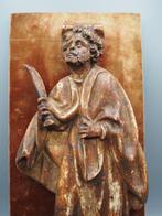 Beeld, Wooden Relief of Saint Bartholomew 17th/18th century, Antiek en Kunst