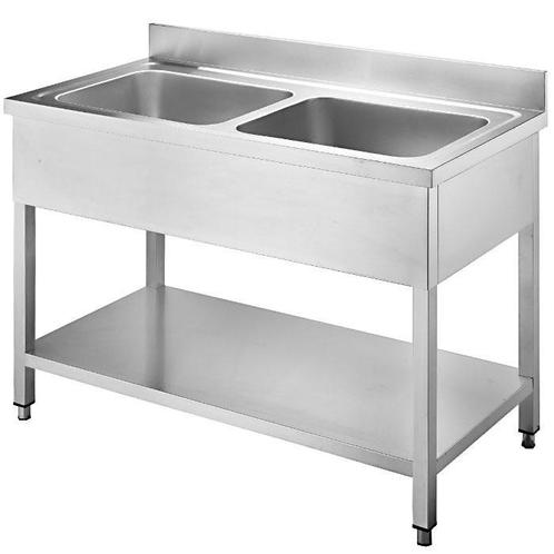 RVS Spoeltafel met 2 Bakken - 2000mm breed - 700mm, Zakelijke goederen, Horeca | Meubilair en Inrichting, Nieuw in verpakking