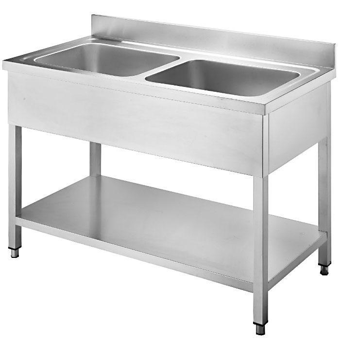 RVS Spoeltafel met 2 Bakken - 2000mm breed - 700mm, Zakelijke goederen, Horeca | Meubilair en Inrichting, Nieuw in verpakking