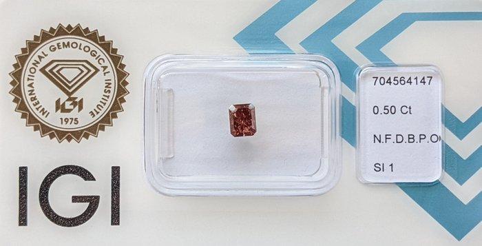 1 pcs Diamant (Natuurlijk gekleurd) - 0.50 ct - Rechthoek -, Sieraden, Tassen en Uiterlijk, Edelstenen