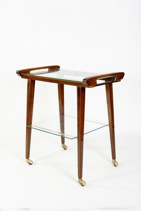 Serveerwagen - Glas, Hout, Antiek en Kunst, Kunst | Designobjecten