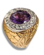 Ring - 18 karaat Geel goud, Prachtige 18K gouden ring met, Nieuw