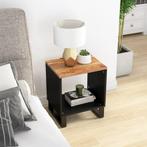 vidaXL Salontafel 40x31x46 cm massief acaciahout en bewerkt, Huis en Inrichting, Tafels | Salontafels, Minder dan 50 cm, 50 tot 100 cm