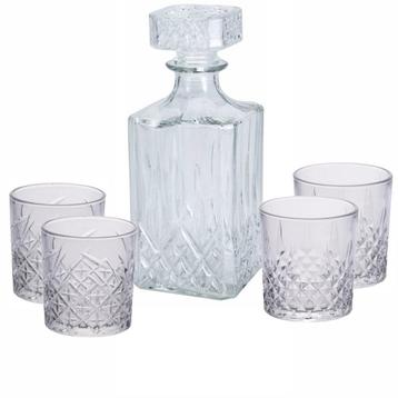 Alpina Luxe Whisky Decanter Set - 1 Liter Karaf met 4 Vin...