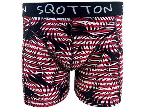 Boxershort - SQOTTON® - Jungle - Rood/Wit, Kleding | Heren, Ondergoed, Verzenden