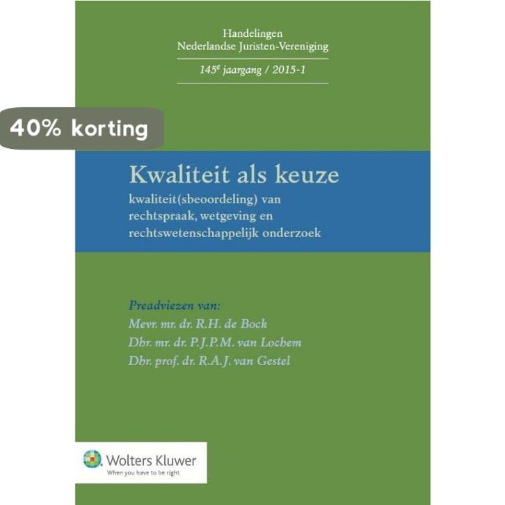 Kwaliteit als keuze / Handelingen Nederlandse, Boeken, Wetenschap, Zo goed als nieuw, Verzenden