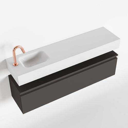 MONDIAZ ANDOR 120cm toiletmeubel dark grey. LEX 120cm, Doe-het-zelf en Verbouw, Sanitair, Bad, Nieuw, Ophalen of Verzenden