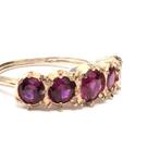 Zonder Minimumprijs - Ring - 9 kt. Roségoud, Zilver Robijn, Nieuw