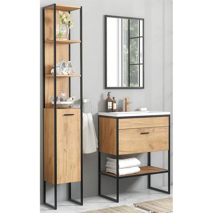 Badkamermeubel Retro 60CM (Badkamermeubels), Huis en Inrichting, Badkamer | Badkamermeubels, Nieuw, Ophalen of Verzenden