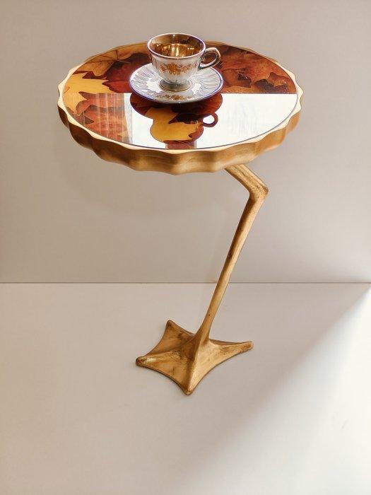 Bijzettafel - Glas, Hout, Messing - Laremon, Antiek en Kunst, Curiosa en Brocante
