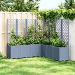 vidaXL Plantenbak met latwerk 160x160x140 cm polypropeen, Tuin en Terras, Verzenden, Nieuw, Kunststof