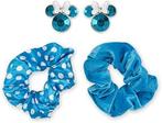 Disney Minnie Mouse Blue 2 Piece Scrunchie & Earring Set, Sieraden, Tassen en Uiterlijk, Uiterlijk | Haarverzorging, Ophalen of Verzenden