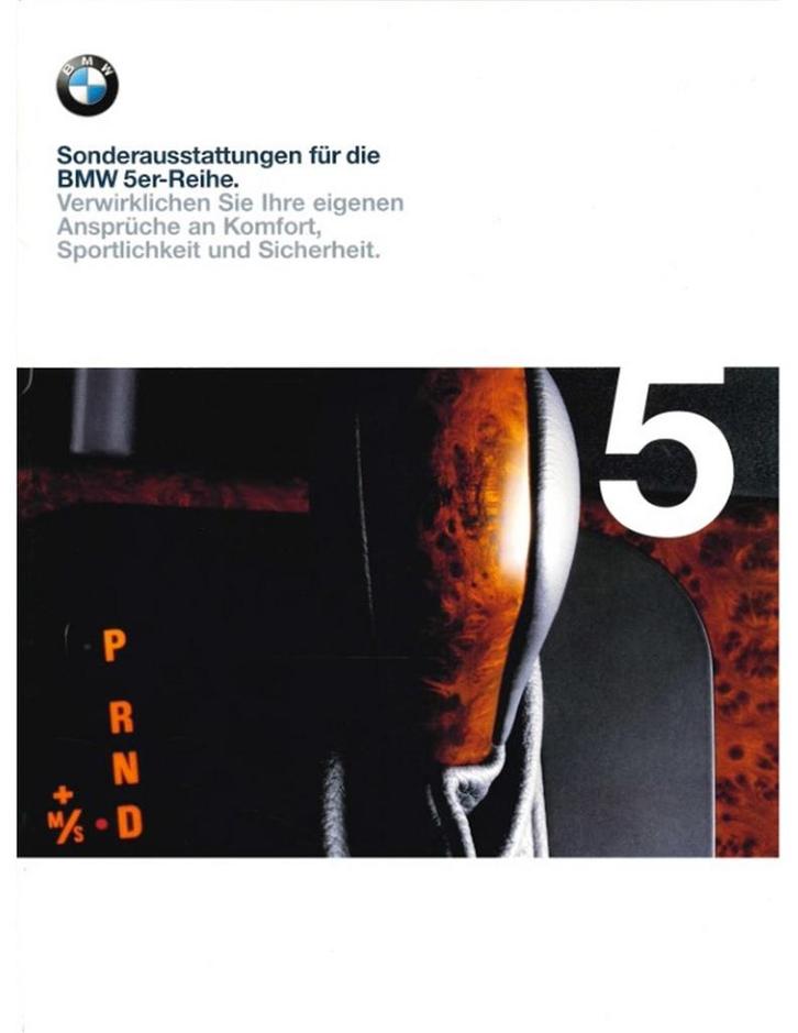 1999 BMW 5 SERIE SPECIALE BENODIGHEDEN BROCHURE DUITS, Boeken, Auto's | Folders en Tijdschriften, BMW