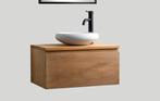 Teak houten badkamer meubel met teak top diverse maten, Verzenden, Nieuw, Minder dan 100 cm, Wastafelkast