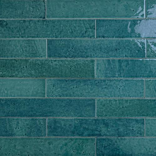 Wandtegel menorca donker blauw glans vintage craquele, Doe-het-zelf en Verbouw, Tegels, Wandtegels, Nieuw, 10 m² of meer, Keramiek