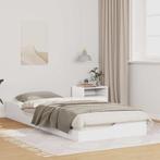 vidaXL Bedframe Wit 100 x 220 cm Massief grenenhout, Huis en Inrichting, Slaapkamer | Bedden, Verzenden, Nieuw, Wit, Hout