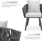 Tuinstoelen - Met kussens - Weerbestendig - Set van 2 - Grij, Tuin en Terras, Verzenden, Zo goed als nieuw