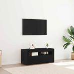 vidaXL TV-kast Zwart Eiken 90 x 35 x 40 cm Bewerkt hout, Huis en Inrichting, Kasten | Televisiemeubels, Minder dan 50 cm, Verzenden