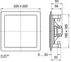 Vierkante 2-weg inbouw speaker met luidspreker 60 Watt 8 Ohm, Ophalen of Verzenden, Nieuw