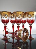 Kelk (6) - 24 kt goud - met de hand beschilderde gouden, Antiek en Kunst