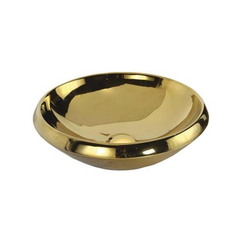 Opbouw waskom Sapho Minimal 45x13.6 cm Keramiek Goud, Doe-het-zelf en Verbouw, Sanitair, Overige typen, Nieuw, Ophalen of Verzenden