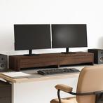 vidaXL Monitorstandaard met lades 100x27x15 cm hout bruin, Verzenden, Nieuw