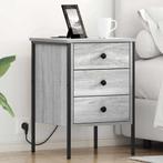 vidaXL Bedside kasten 2 pcs Grijs sonoma 42 x 41 x 61 cm, Huis en Inrichting, Minder dan 45 cm, Verzenden, Nieuw, 55 tot 70 cm