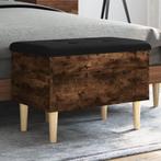 vidaXL Opbergbankje 62x42x46 cm bewerkt hout gerookt, Verzenden, Nieuw