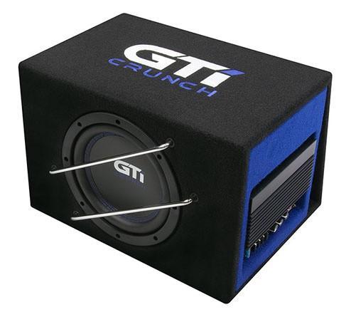 Crunch GTI-800A - Subwoofer in kist - 20 cm - 400 Watt, Auto-onderdelen, Overige Auto-onderdelen, Ophalen of Verzenden