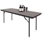 Inklapbare tafel zwart - 183cm, Verzenden, Nieuw in verpakking