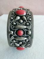 Zilver - Armband - zilveren bangles met koraal, Antiek en Kunst
