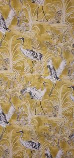 Exclusieve stof met roodgekroonde kraanvogels - 300x280cm -