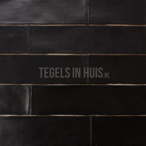 Equipe wandtegel masia zwart mat 7,5x30cm langwerpige, Doe-het-zelf en Verbouw, Tegels, Wandtegels, Nieuw, 10 m² of meer, Keramiek